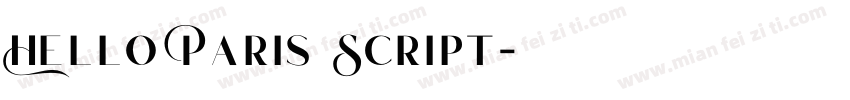 Hello Paris Script字体转换